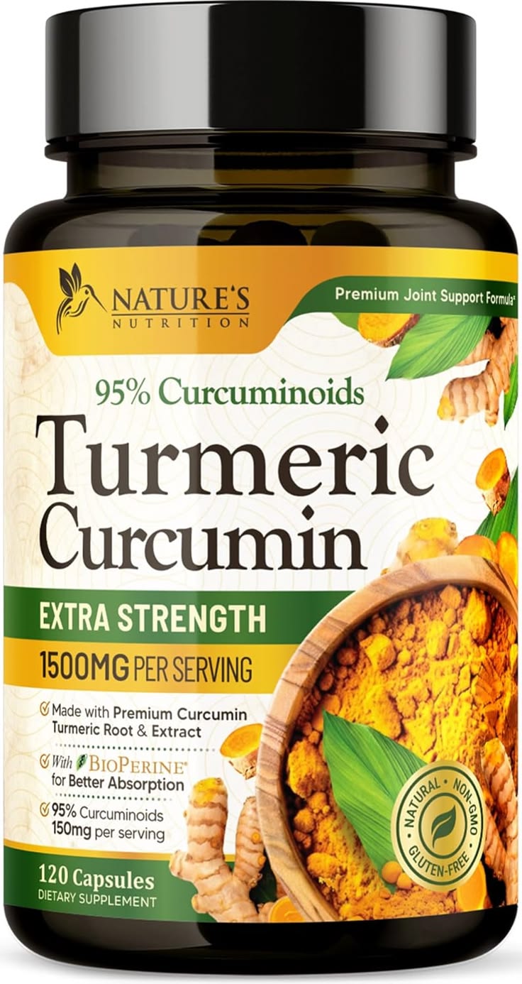 Turmeric in nutraceutical products and dietary supplements packaging